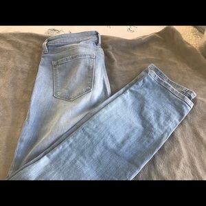 Loft faded modern straight jeans
